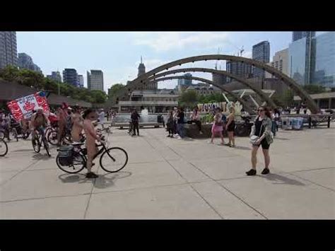 4K World NAKED Bike Ride TORONTO 2023 (WARNING: Full。